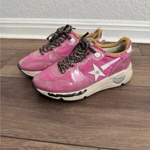 Golden Goose Pink and White Women's Sneakers